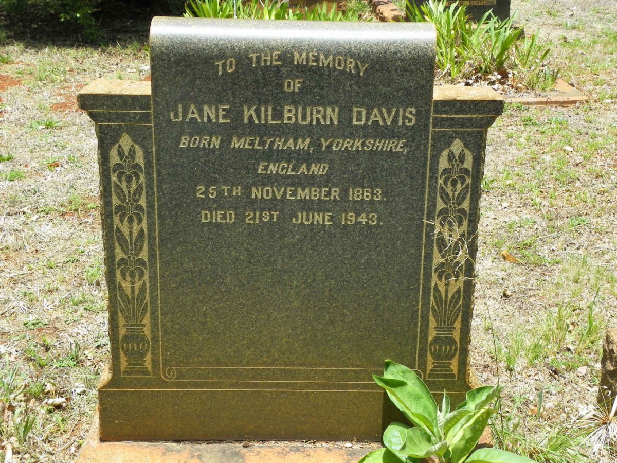 DAVIS Jane Kilburn 1863-1943