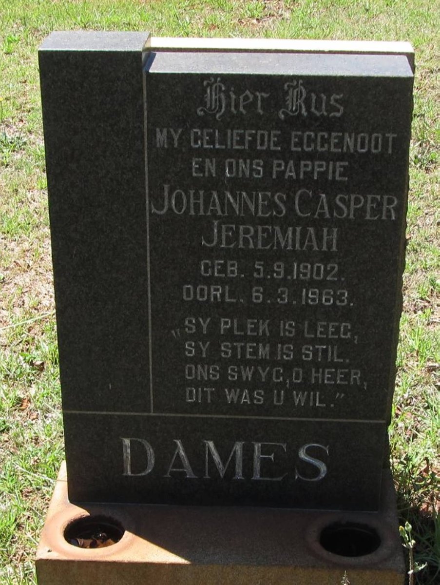 DAMES Johannes Casper Jeremiah 1902-1963