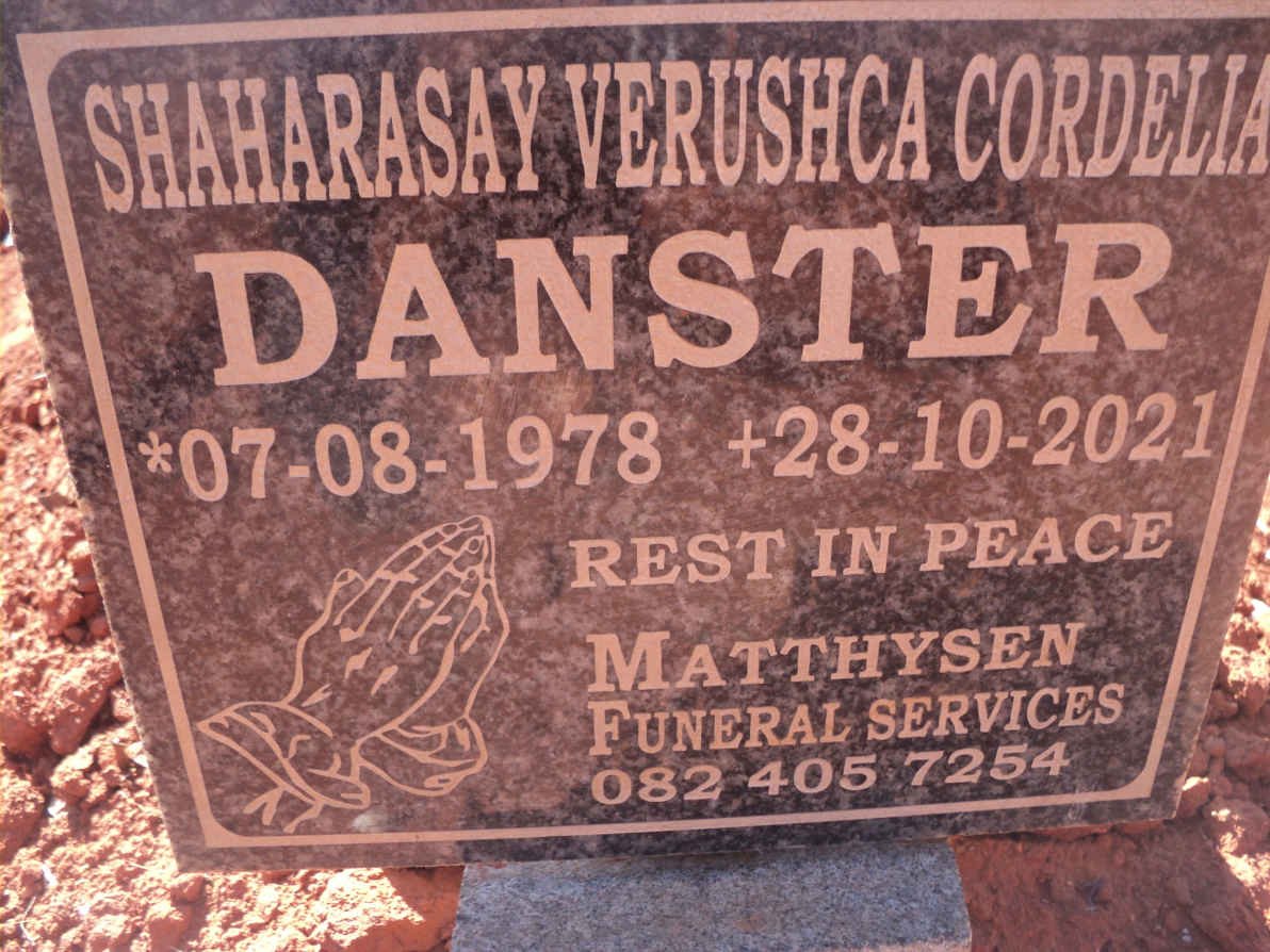 DANSTER Shaharasay Verushca Cordelia 1978-2021