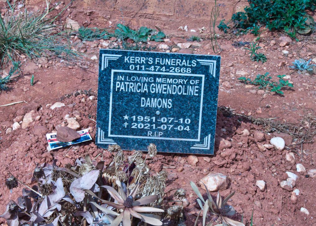 DAMONS Patricia Gwendoline 1951-2021