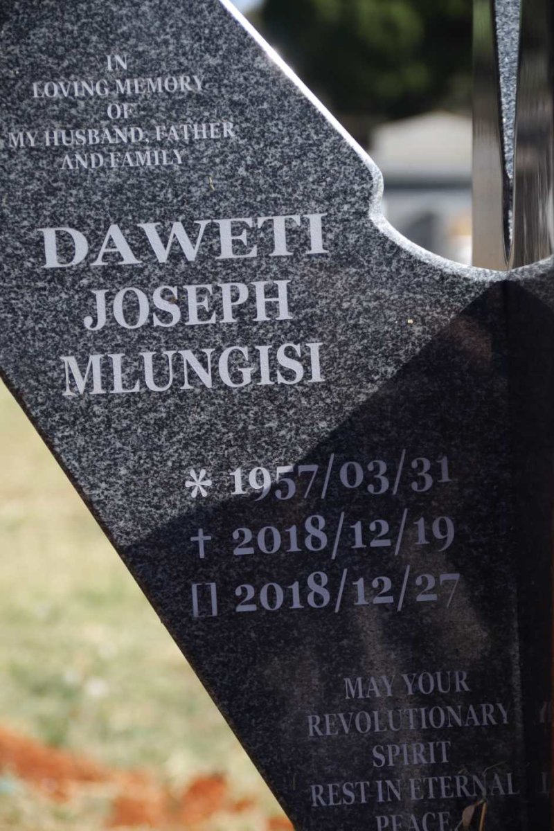 DAWETI Joseph Mlungisi 1957-2018
