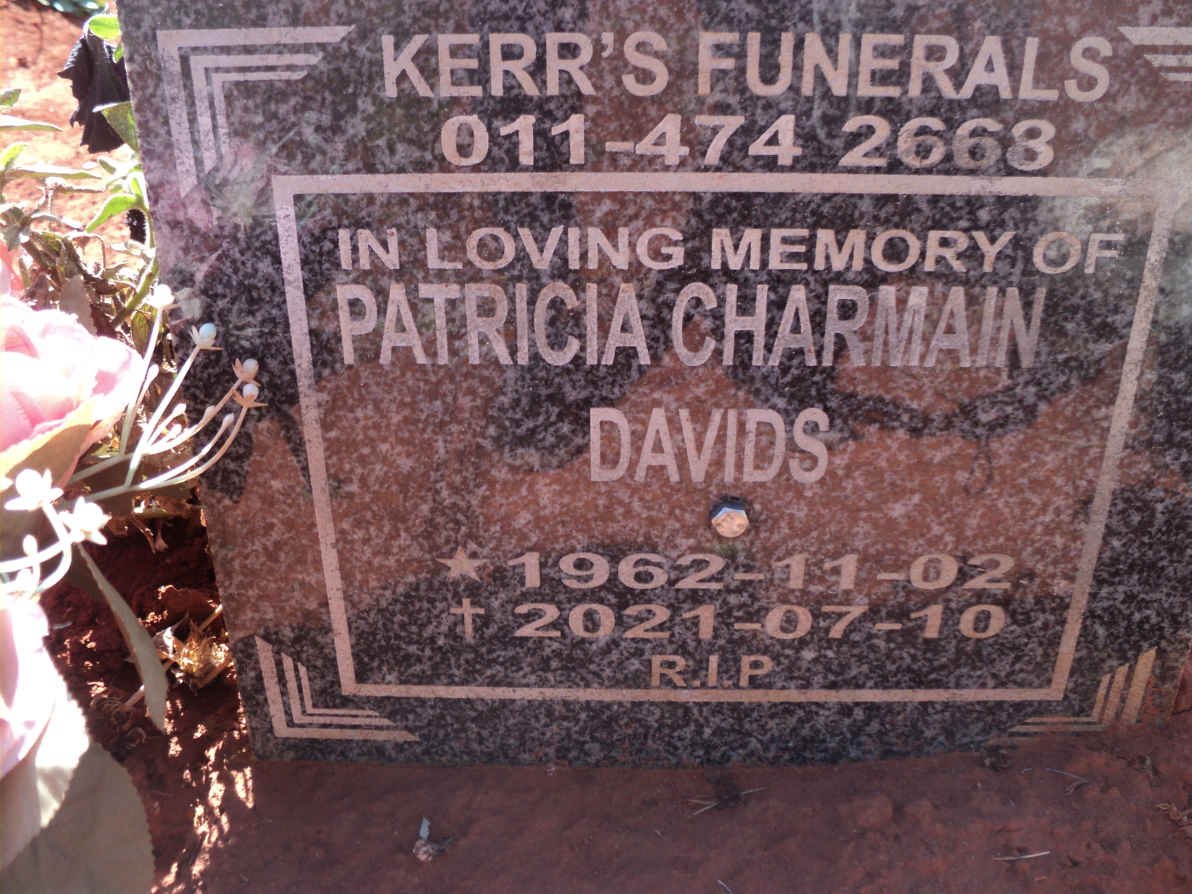 DAVIDS Patricia Charmain 1962-2021