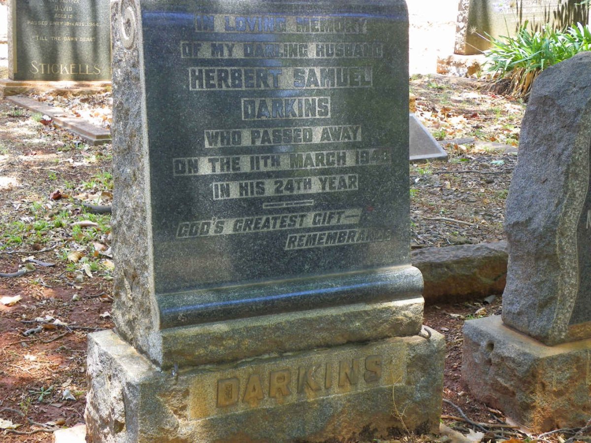 DARKINS Herbert Samuel -1943
