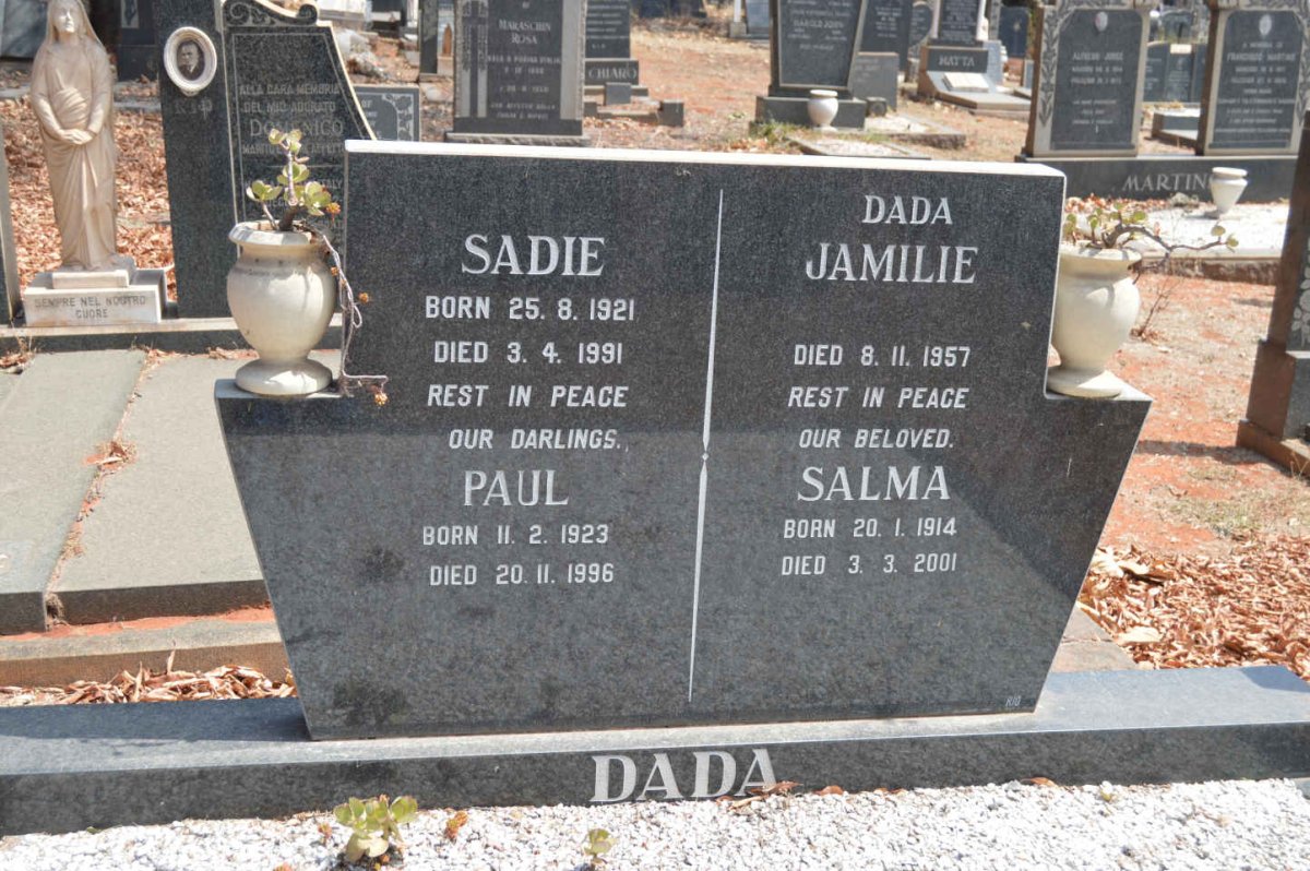 DADA Paul 1923-1996 &amp; Sadie 1921-1991