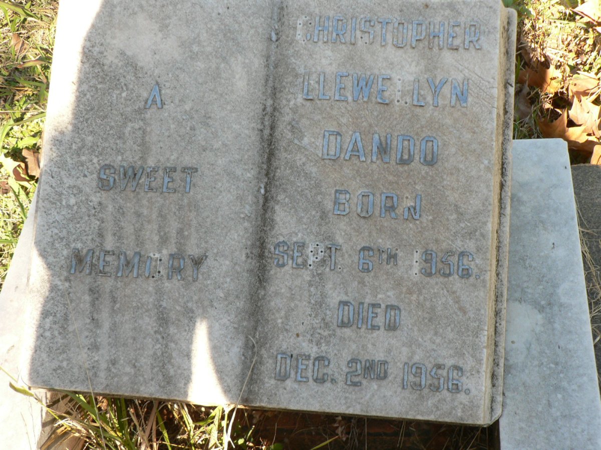 DANDO Christopher Llewellyn 1956-1956