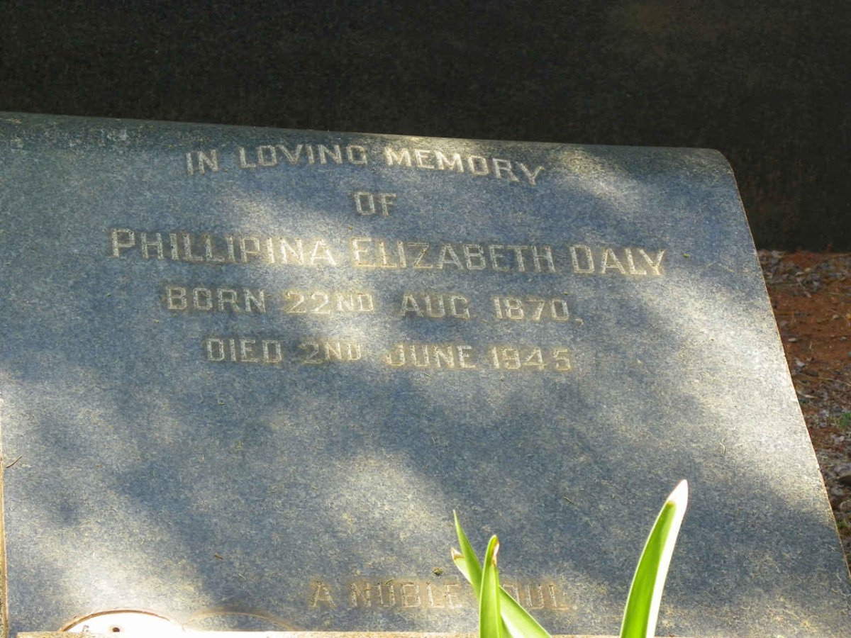 DALY Phillipina Elizabeth 1870-1945