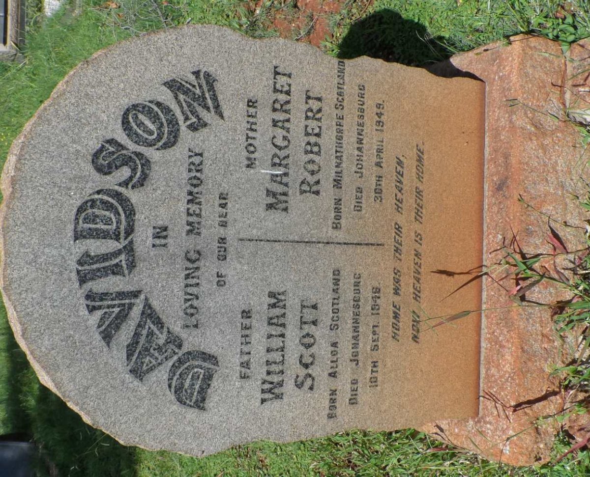 DAVIDSON William Scott -1946 &amp; Margaret Robert -1949