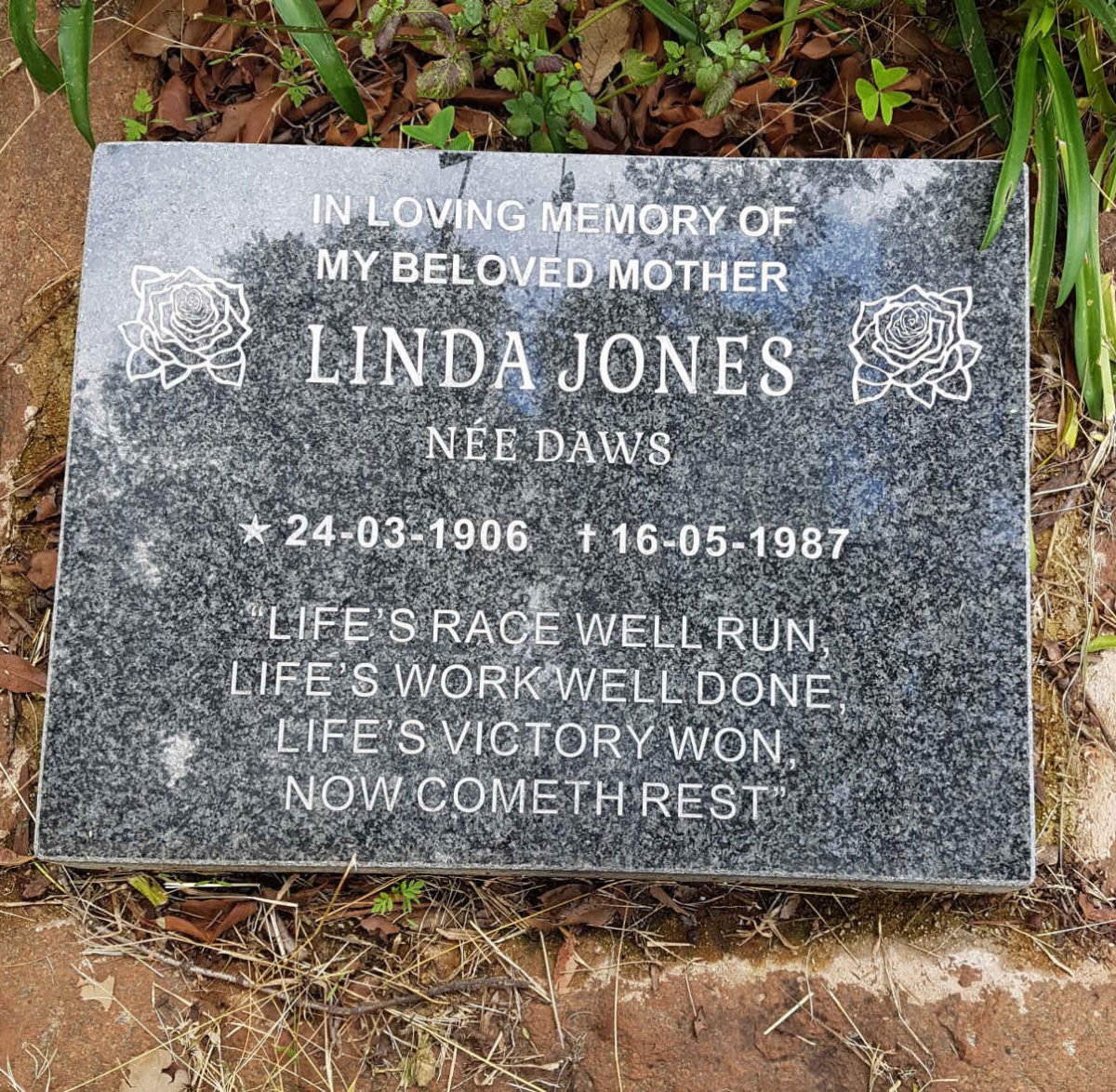 JONES Linda nee DAWS 1906-1987