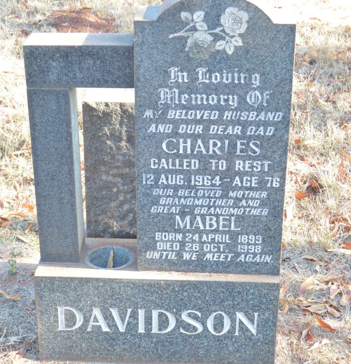 DAVIDSON Charles -1964 &amp; Mabel 1899-1998