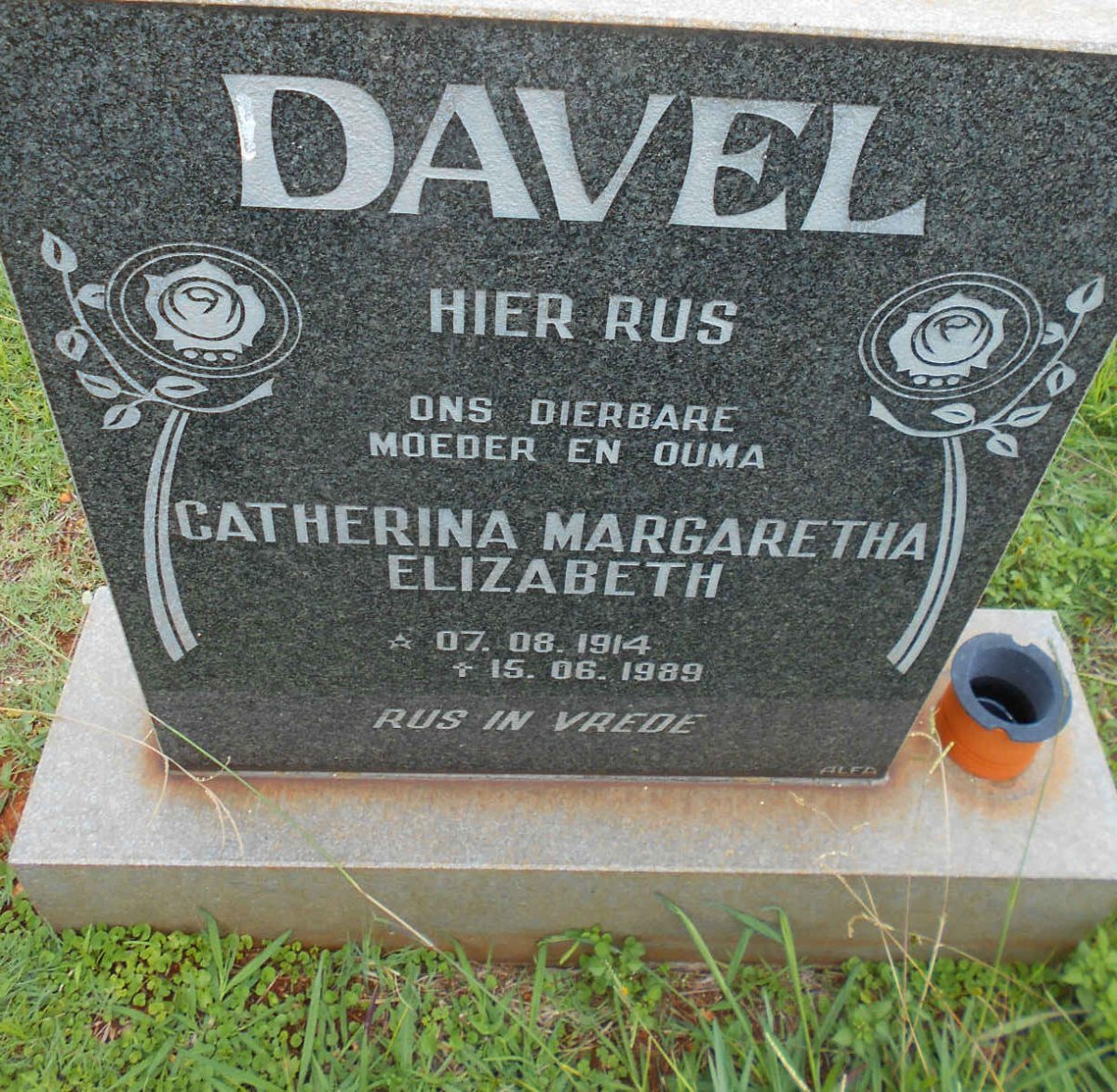 DAVEL Catherina Margaretha Elizabeth 1914-1989