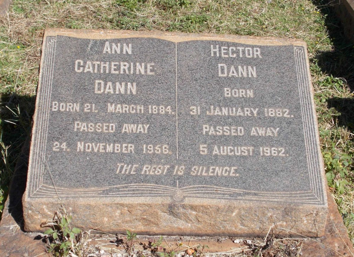 DANN Hector 1882-1962 &amp; Ann Catherine 1884-1956