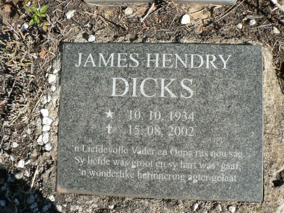DICKS James Hendry 1934-2002