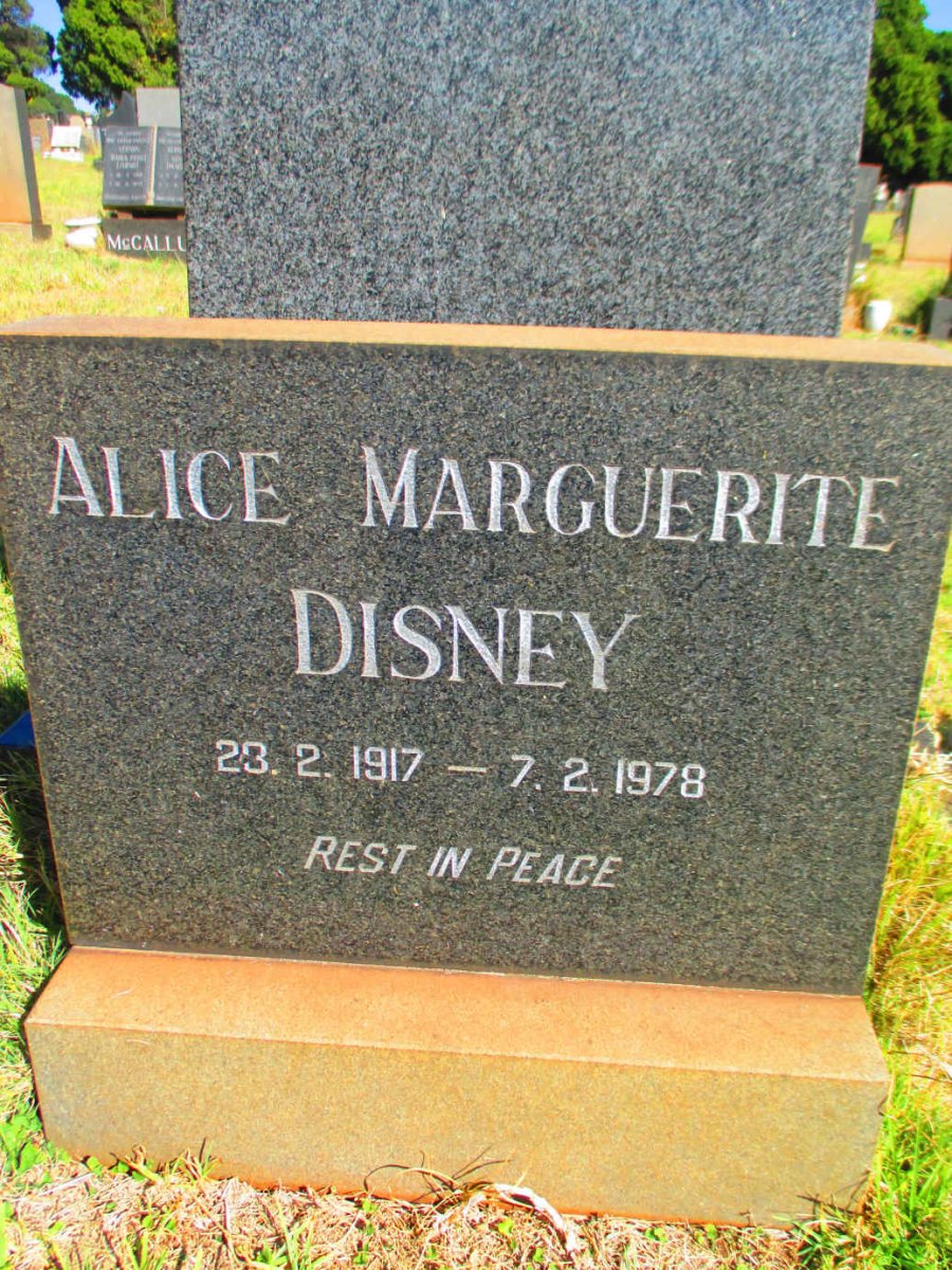 DISNEY Alice Marguerite 1917-1978