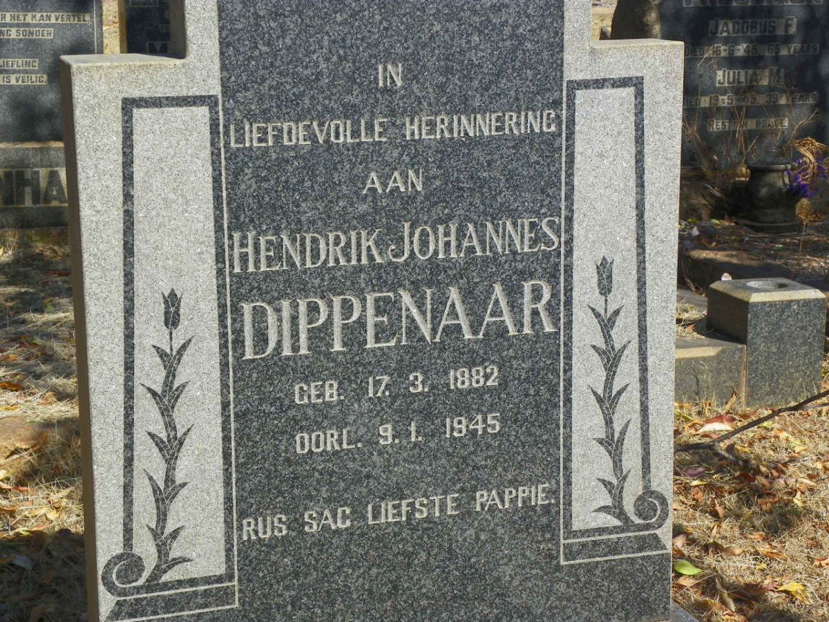 DIPPENAAR Hendrik Johannes 1882-1945