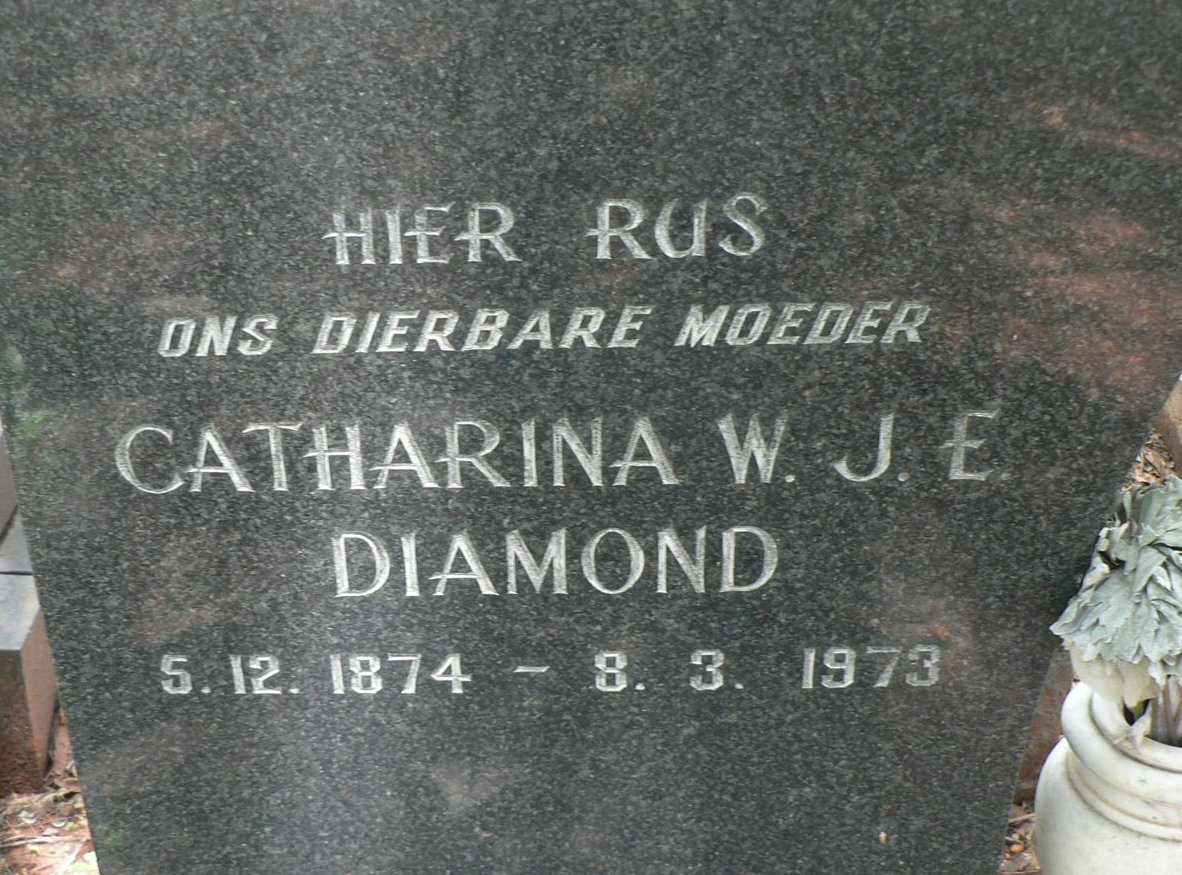 DIAMOND Catharina W.J.E. 1874-1973