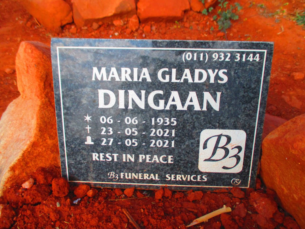 DINGAAN Maria Gladys 1935-2021