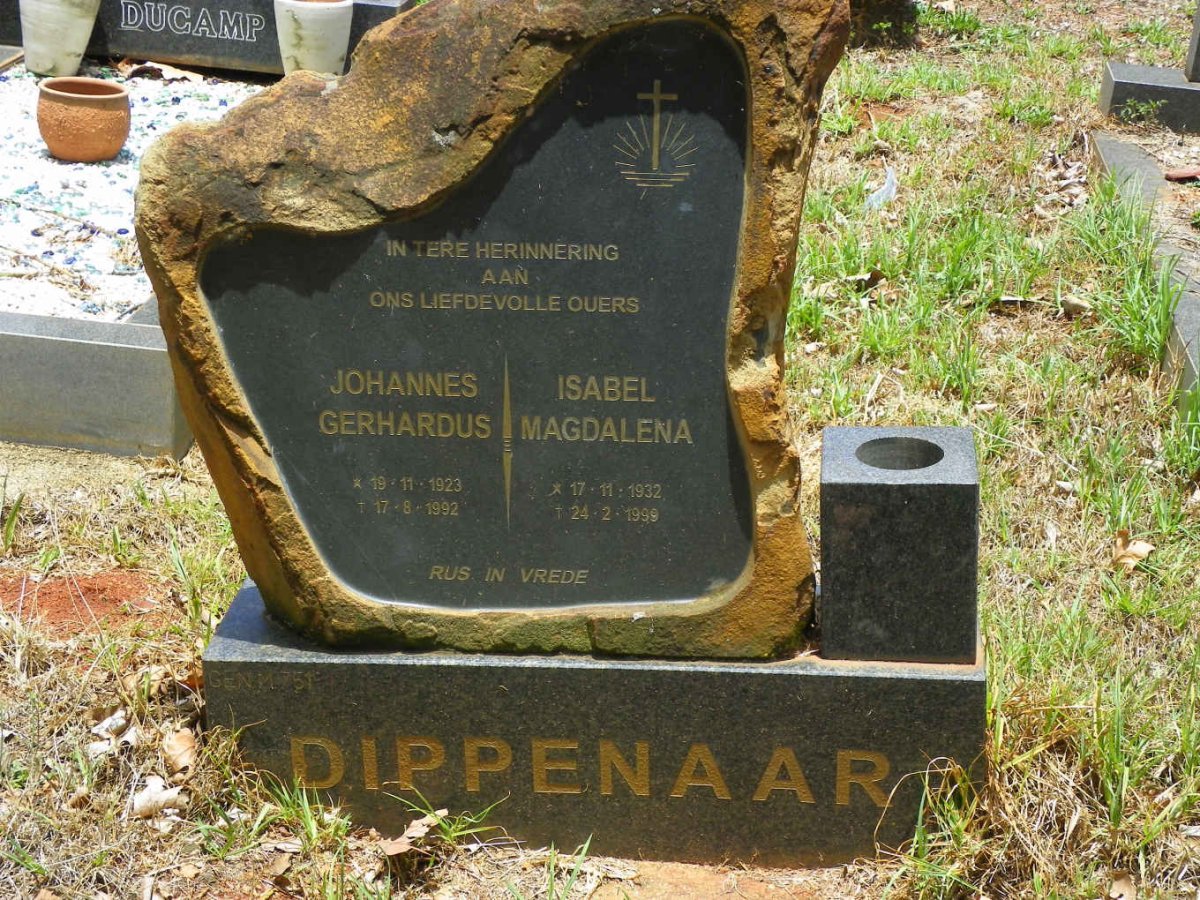 DIPPENAAR Johannes Gerhardus 1923-1992 &amp; Isabel Magdalena 1932-1999