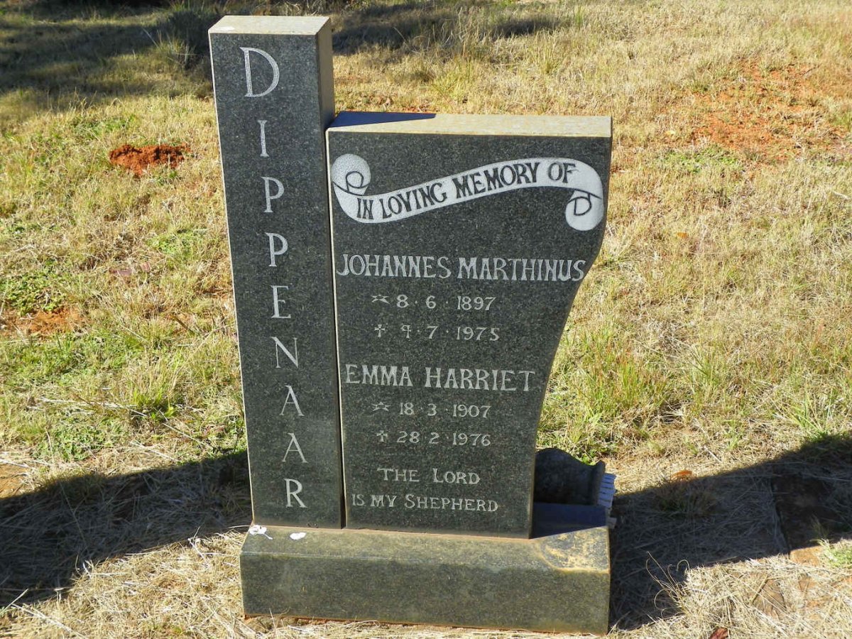DIPPENAAR Johannes Marthinus 1897-1975 &amp; Emma Harriet 1907-1976