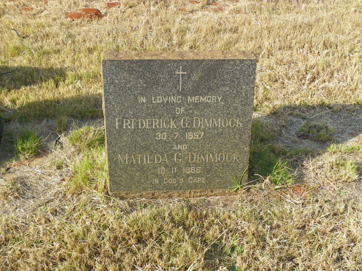 DIMMOCK Frederick G. -1957 &amp; Matilda C. -1966