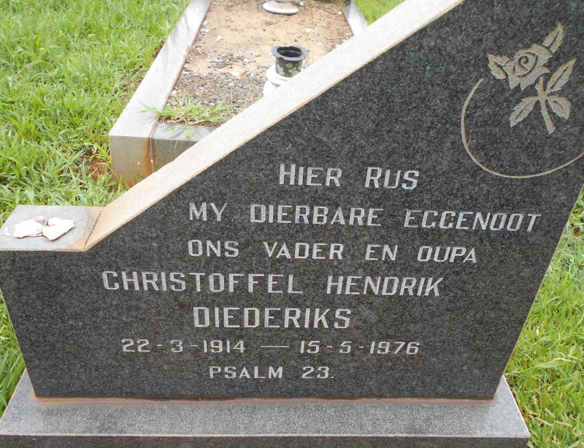 DIEDERICKS Christoffel Hendrik 1914-1976