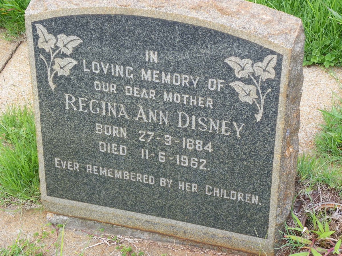 DISNEY Regina Ann 1884-1962