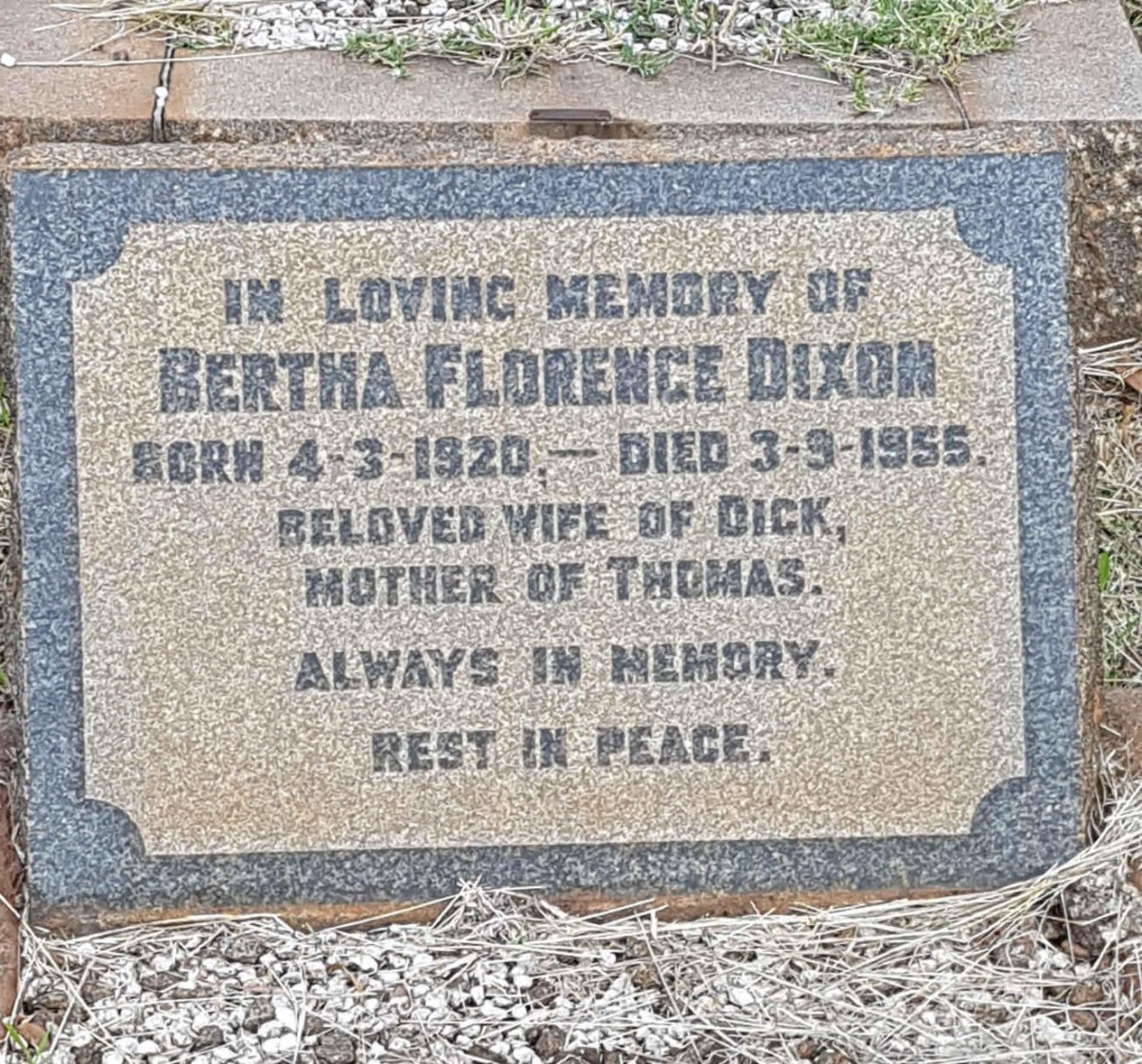 DIXON Bertha Florence 1920-1955