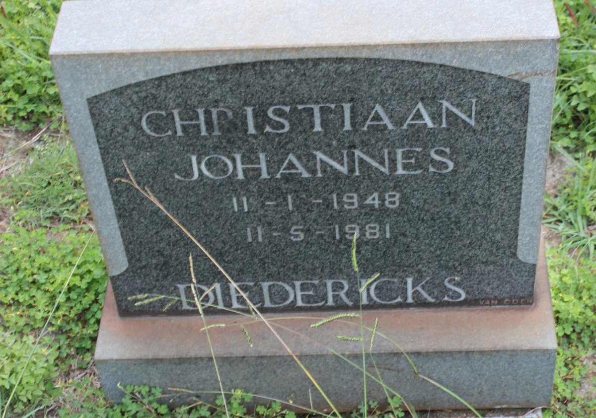 DIEDERICKS Christiaan Johannes 1948-1981