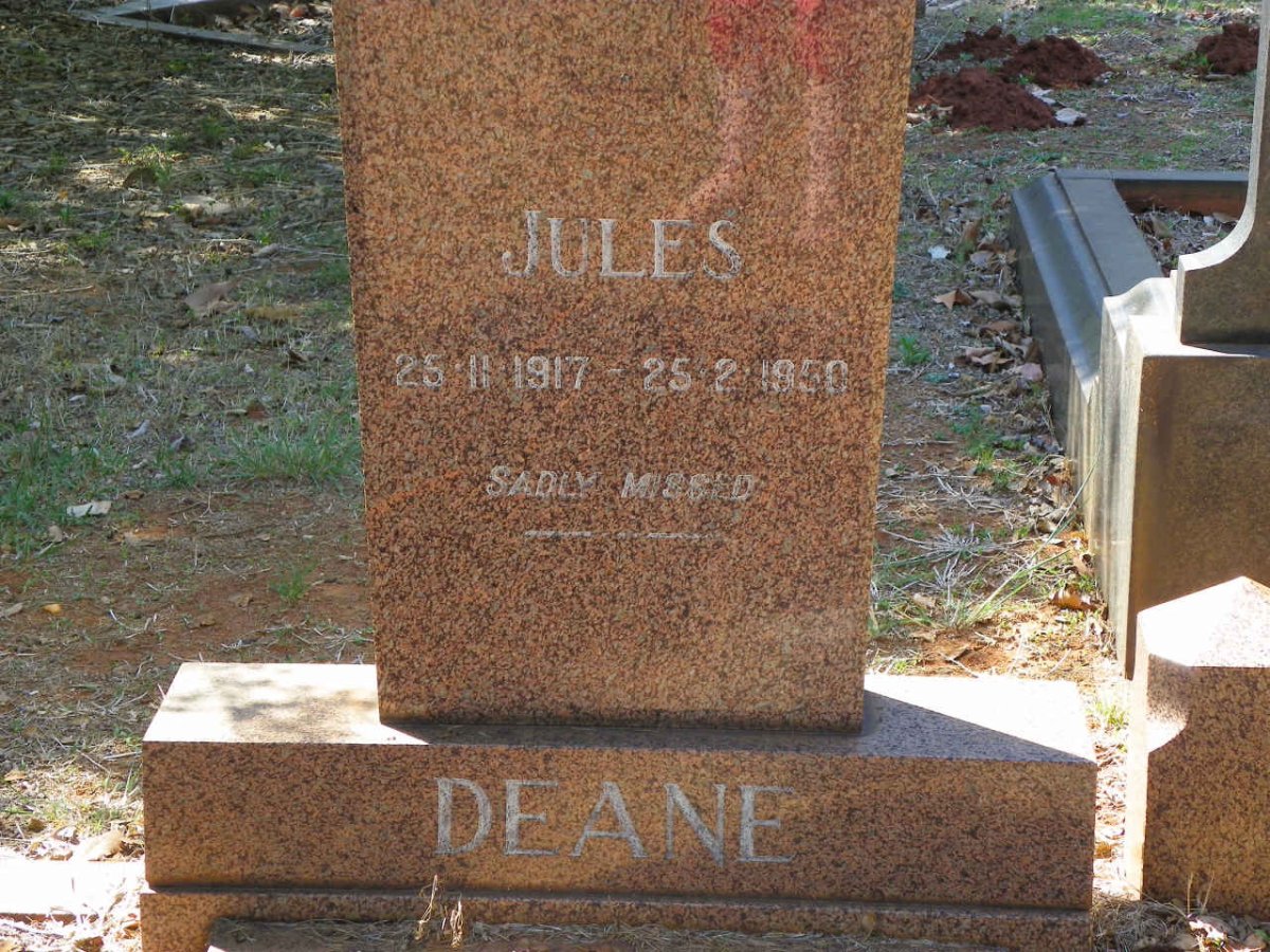 DEANE Jules 1917-1950