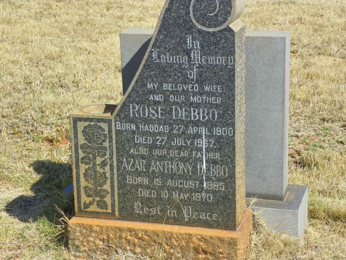 DEBBO Azar Anthony 1895-1970 &amp; Rose HADDAD 1900-1967