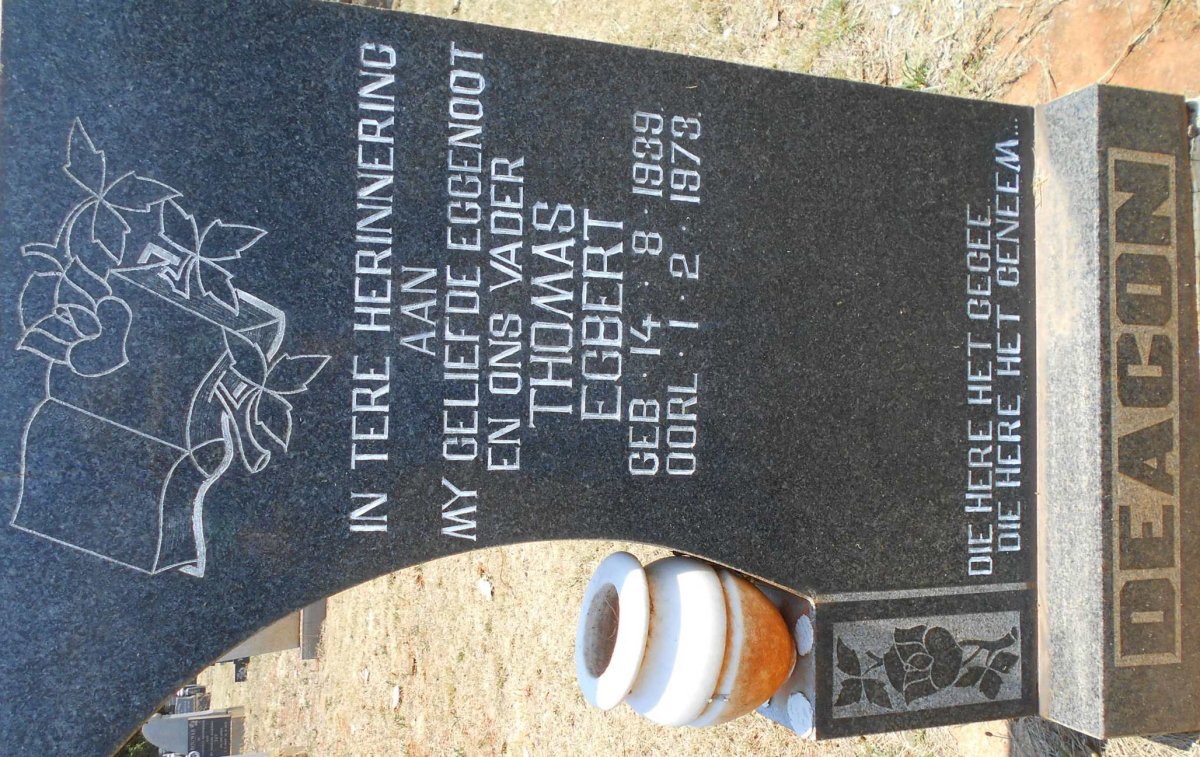 DEACON Thomas Egbert 1939-1973