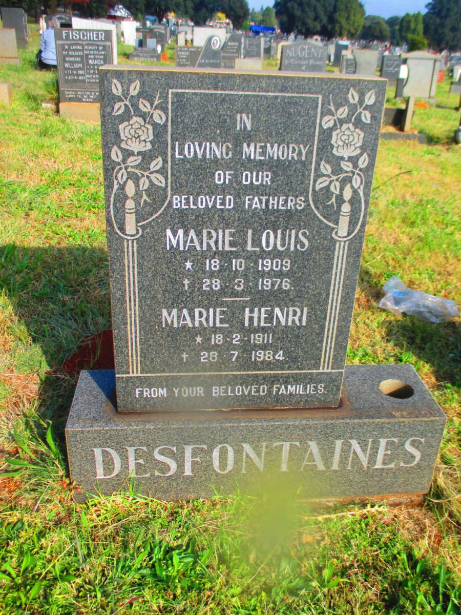 DESFONTAINES Marie Louis 1909-1976 :: DESFONTAINES Marie Henri 1911-1984