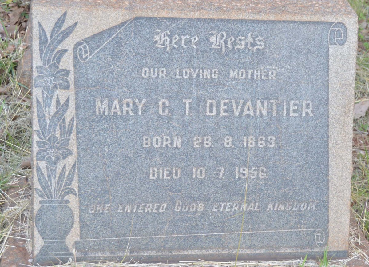 DEVANTIER Mary C.T. 1863-1956