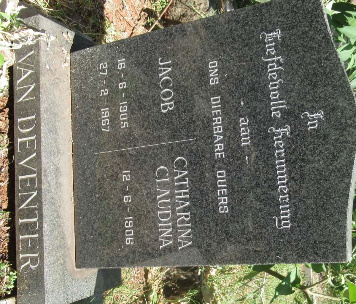 DEVENTER Jacob, van 1905-1967 &amp; Catharina Claudina 1906-