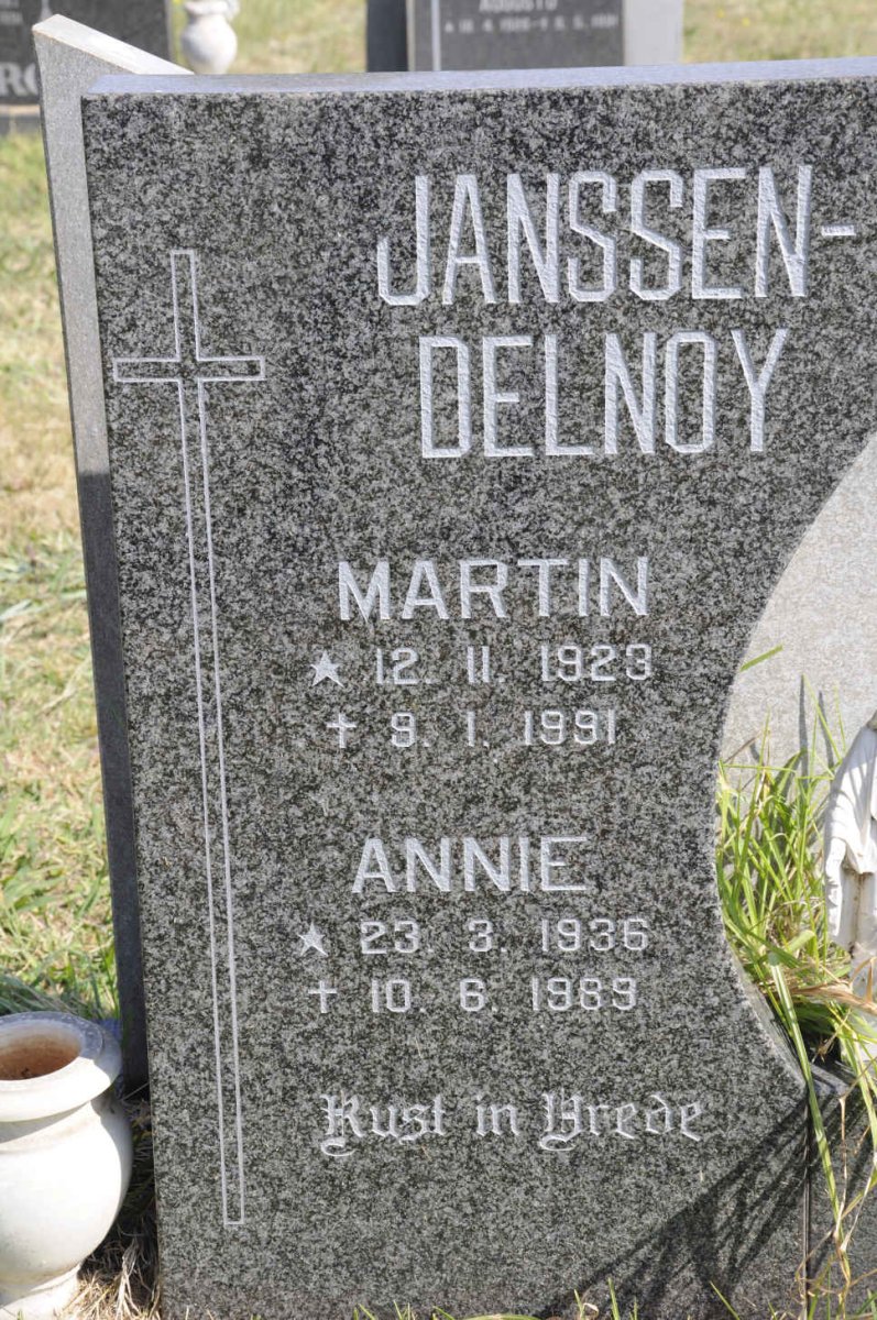 DELNOY Martin, JANSSEN- 1923-1991 &amp; Annie 1936-1989