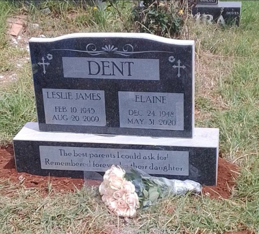 DENT Leslie James 1945-2009 &amp; Elaine 1948-2020
