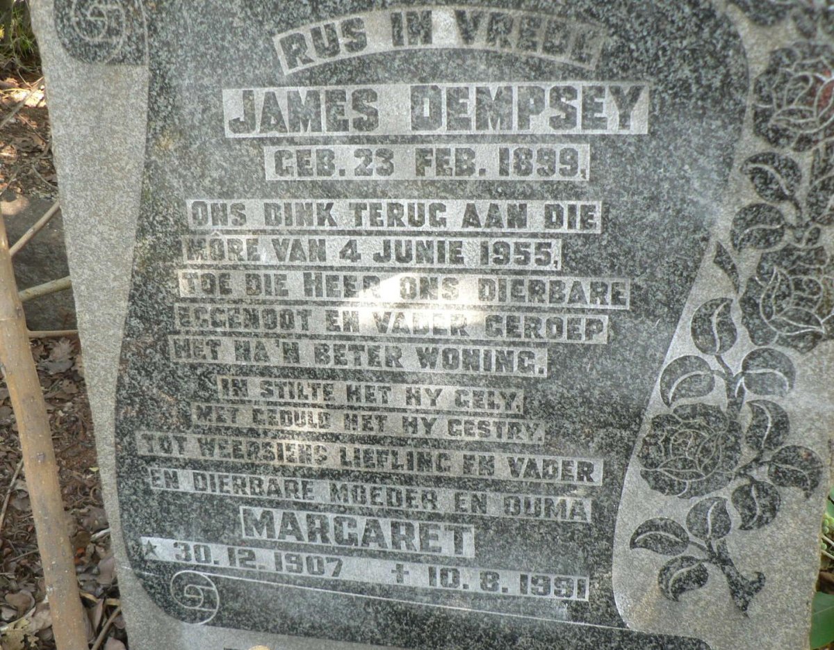 DEMPSEY James 1899-1955 &amp; Margaret 1907-1991
