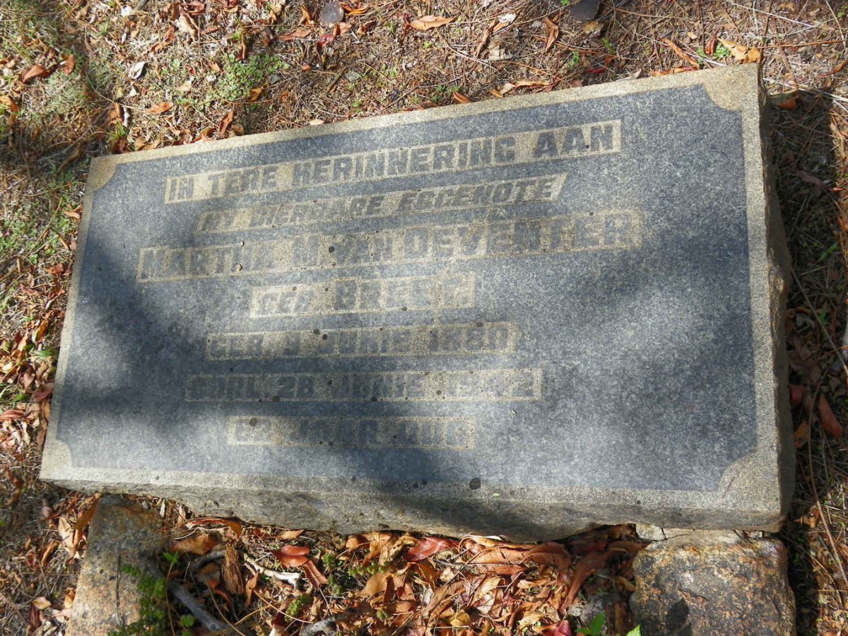 DEVENTER Martha M., van nee BREET 1880-1942