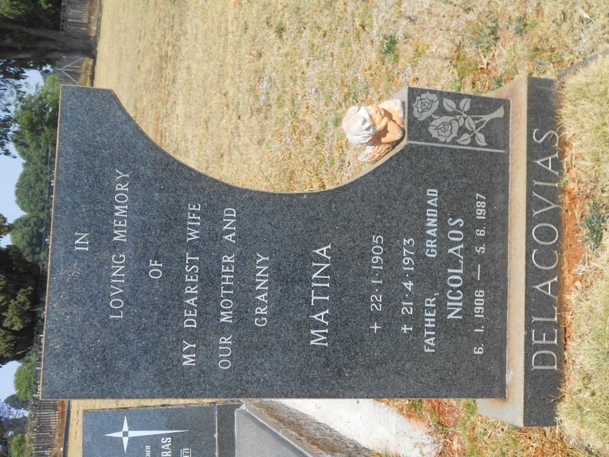 DELACOVIAS Nicolaos 1906-1987 &amp; Matina 1905-1973