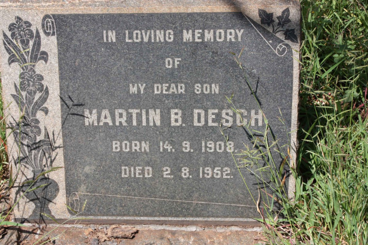 DESCH Martin B. 1908-1952