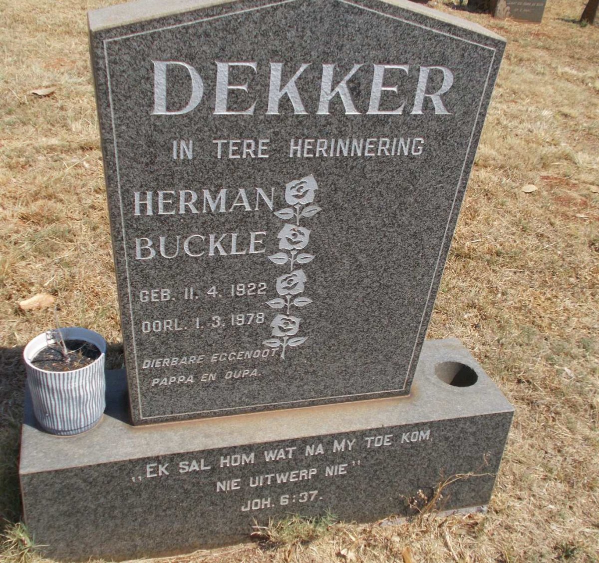 DEKKER Herman Buckle 1922-1978