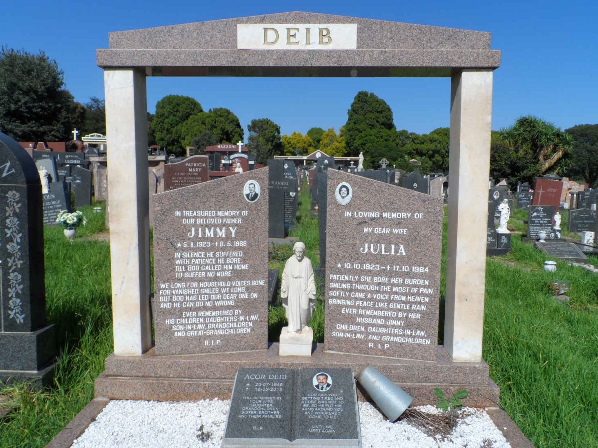 DEIB Jimmy 1923-1986 &amp; Julia 1923-1984 :: DEIB Acor 1945-2015