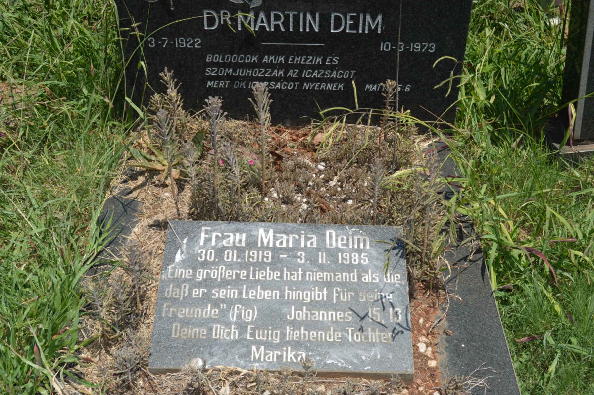 DEIM Martin 1922-1973 &amp; Maria 1919-1985
