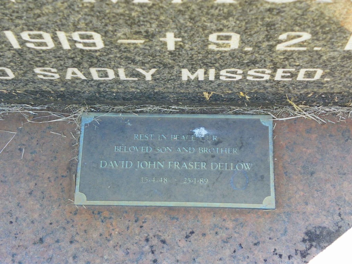 DELLOW David John Fraser 1948-1989