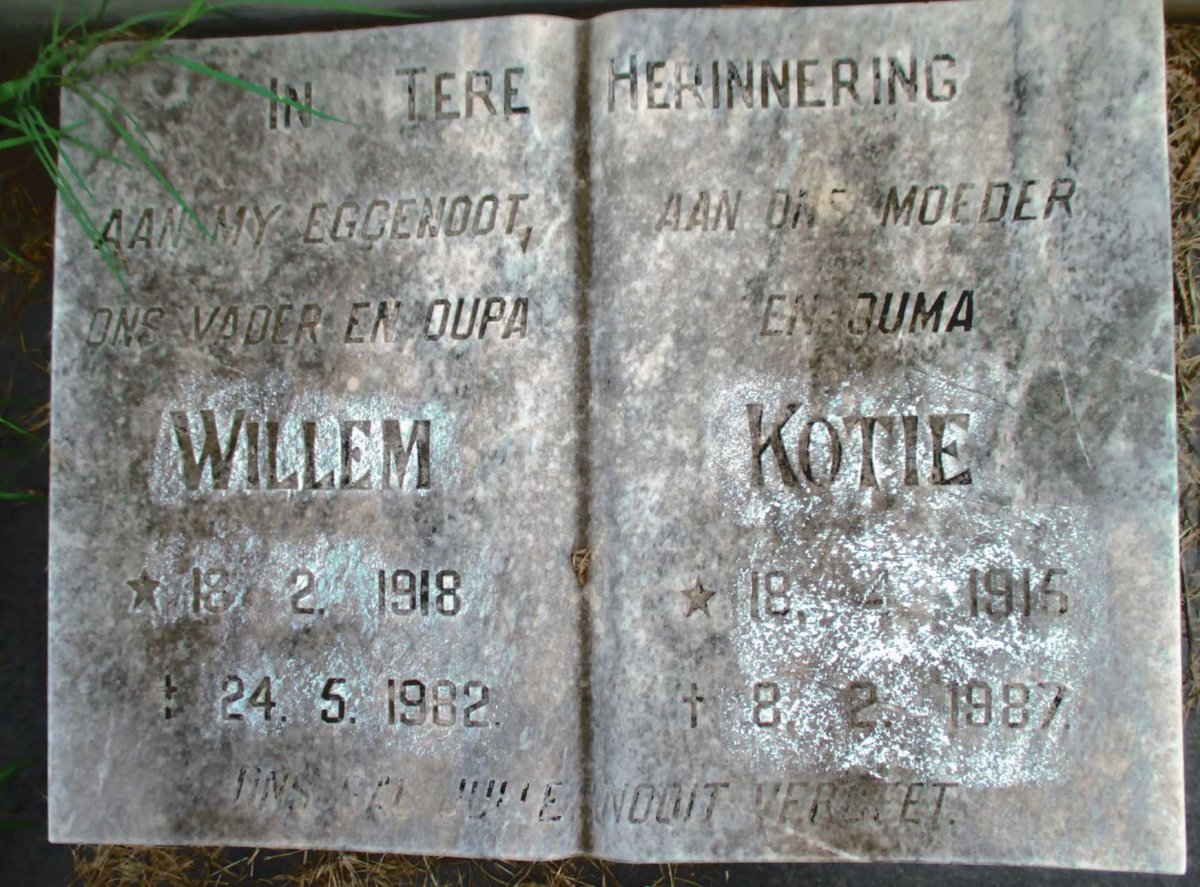 DEYSEL Willem 1918-1982 &amp; Kotie 1915-1987