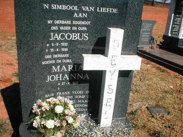 DEYSEL Jacobus 1932-1998 &amp; Maria Johanna 1937-