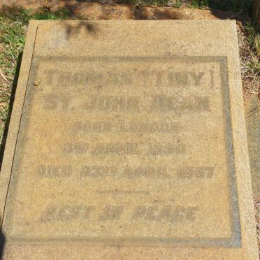 DEAN Thomas, St JOHN 1880-1957