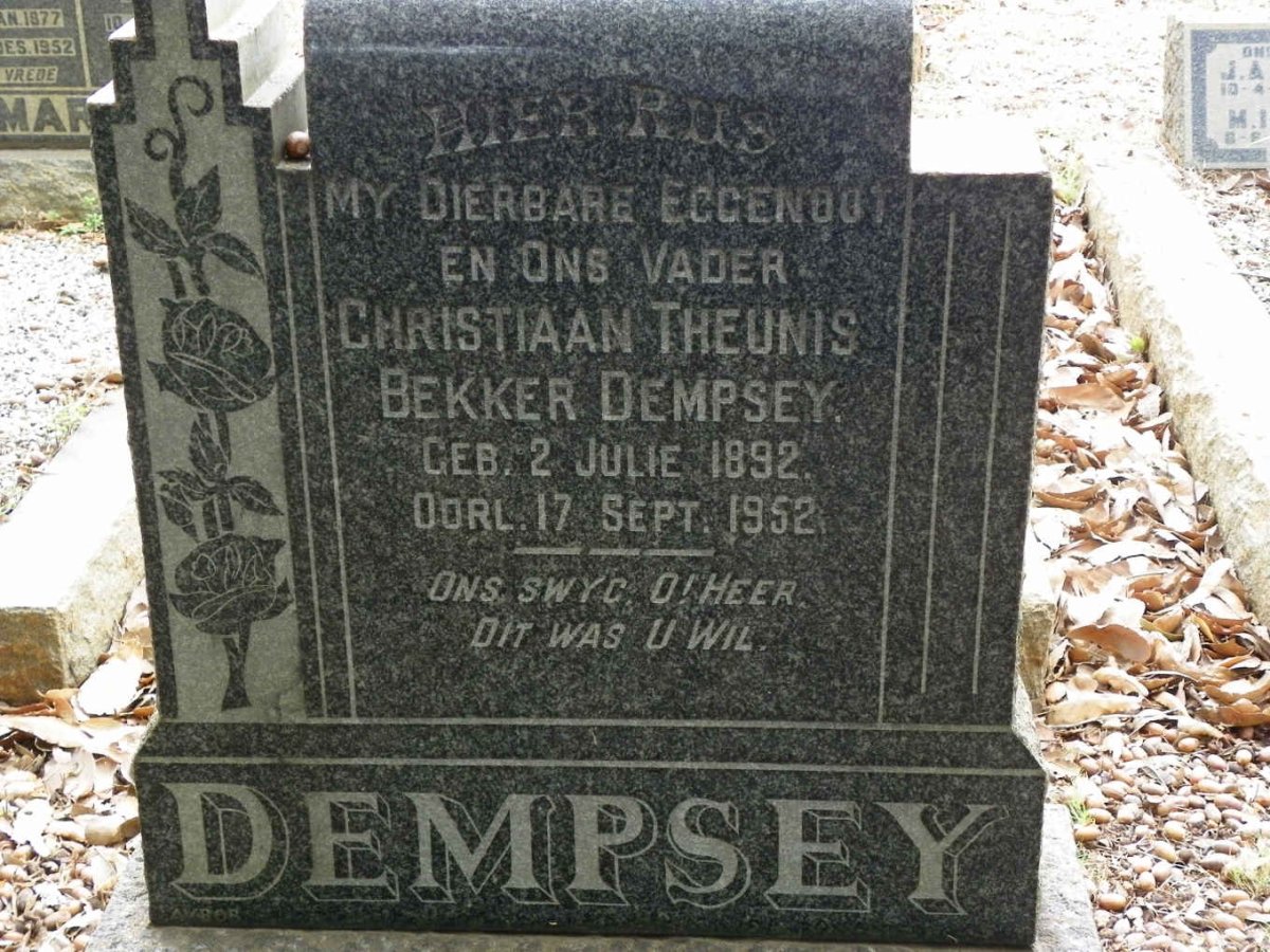 DEMPSEY Christiaan Theunis Bekker 1892-1952