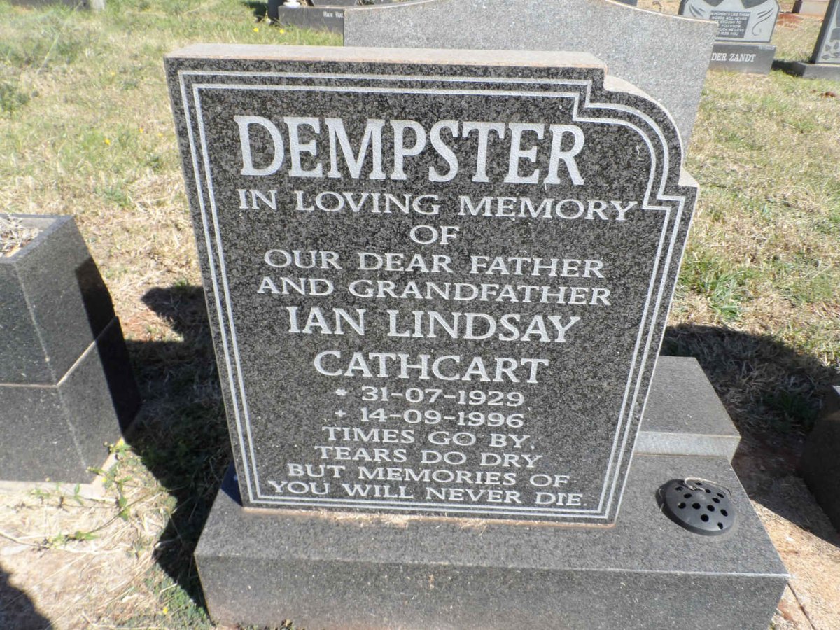 DEMPSTER Ian Lindsay Cathcart 1929-1996
