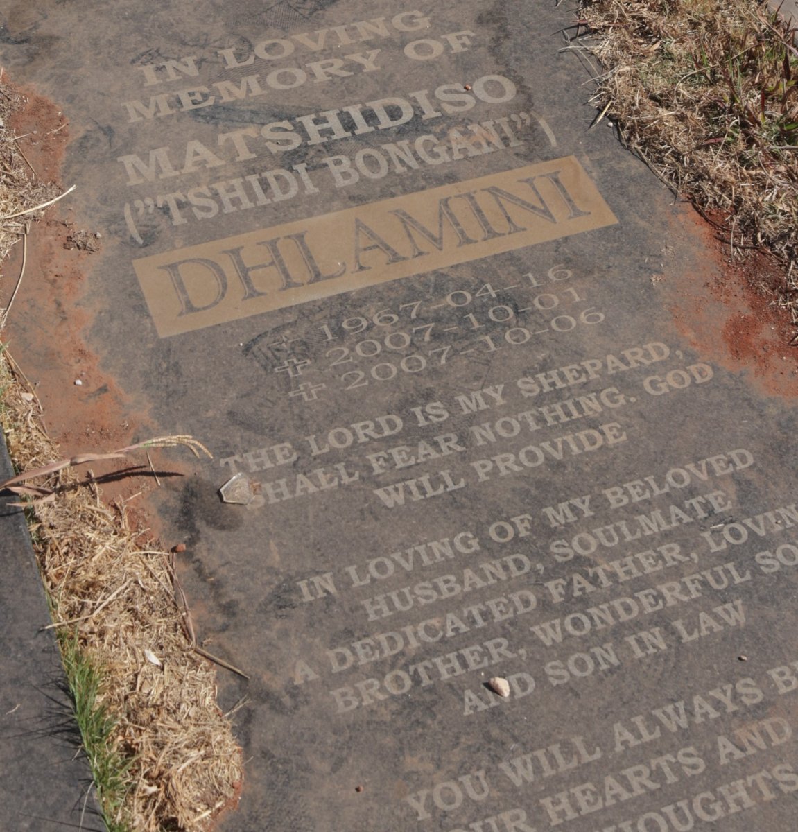 DHLAMINI Matshidiso 1967-2007
