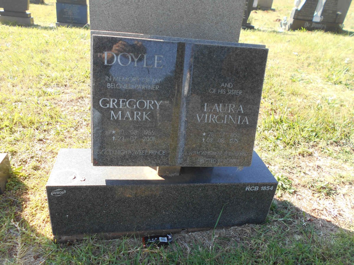 DOYLE Gregory Mark 1955-2001 &amp; Laura Virginia 1953-1975